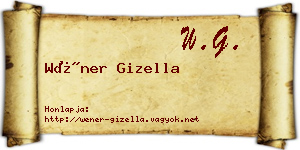Wéner Gizella névjegykártya