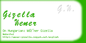 gizella wener business card